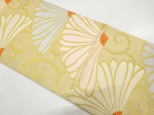 アンティーク　菊唐草模様織り出し袋帯（材料）
